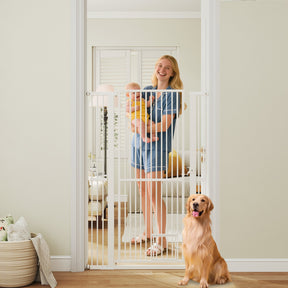 150 cm/171 cm Extra Tall Pet Gate, Heavy-Duty Metal Cat Gate w/ 77 cm-104 cm Wide Opening