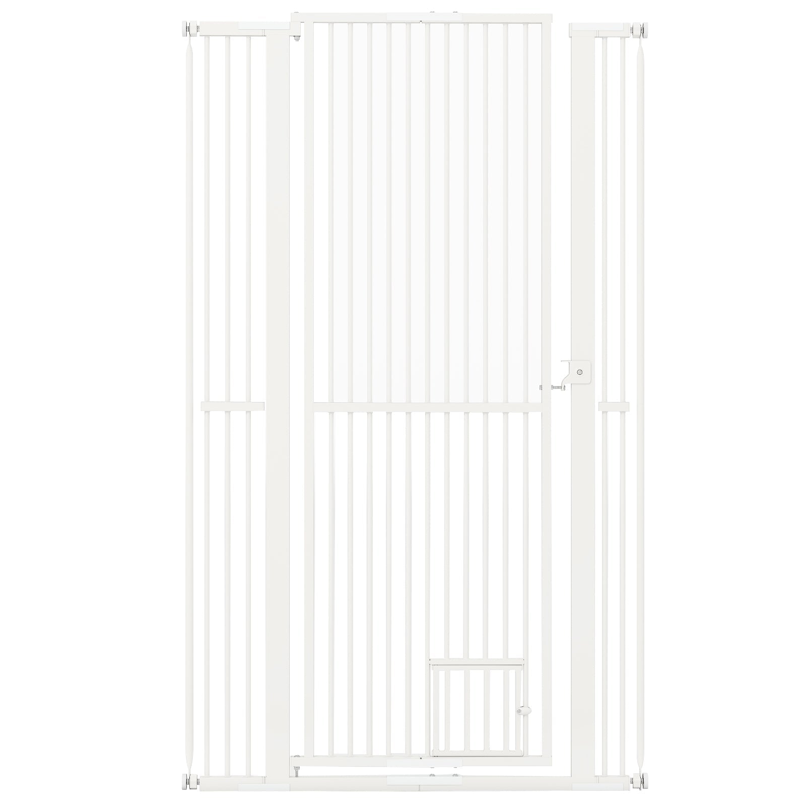 150 cm/171 cm Extra Tall Pet Gate, Heavy-Duty Metal Cat Gate w/ 77 cm-104 cm Wide Opening