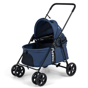 Pet Stroller for Small Medium Dogs, Foldable Dog Carrier Stroller with 360° Swivel Front Wheels & One-Step Rear Brak