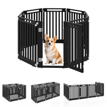 Indoor Outdoor Dog Playpen, 81cm Height, 8/10/12 Panels, Black/White