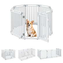 Indoor Outdoor Dog Playpen, 81cm Height, 8/10/12 Panels, Black/White