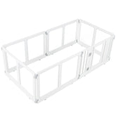 Clear Dog Playpen with Secure Locking Door, 6/8 Panels, White