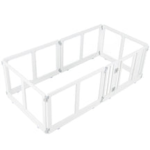 Clear Dog Playpen with Secure Locking Door, 6/8 Panels, White