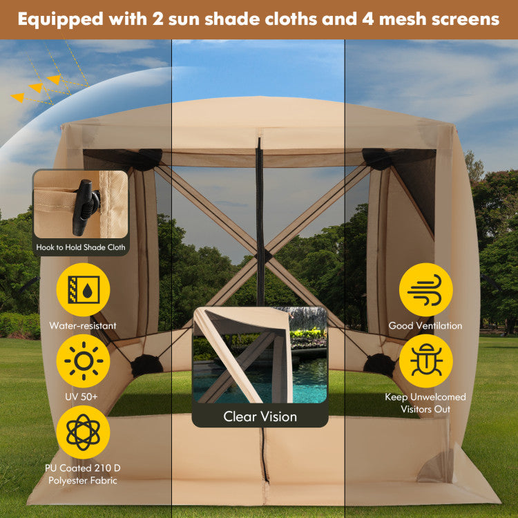 Pop Up Gazebo with Netting and Carry Bag