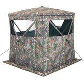 Portable 2-3 Person Pop-Up Hunting Blind Shed Ground Tent Shelter with Carry Bag and Storage Pocket