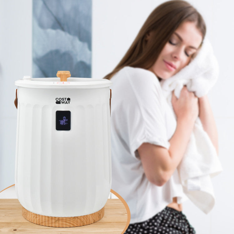 Portable 20L Luxury Towel Warmer Extra Large Bucket-Style Hot Towel Warmer with Auto Shut Off and 4 Timer Settings
