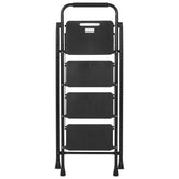 Portable Folding 4 Step Ladder Stool with Wide Anti-Slip Pedal and Safety Buckle