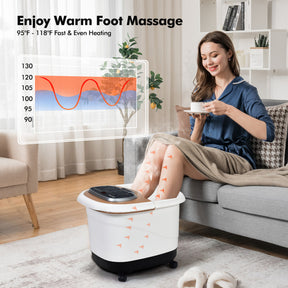 Portable Heated Home Foot Spa Bath Motorized Massager with 3 Adjustable Temperature and Timer