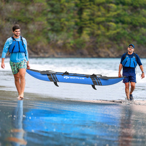 Portable Inflatable Kayak 2-Person Touring Kayaks Set with Aluminium Paddles and Carry Bag