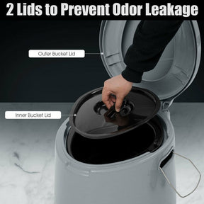Portable Travel Toilet with Paper Holder for Camping Indoor Outdoor