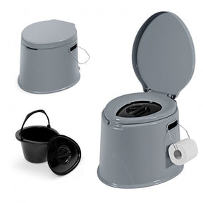 Portable Travel Toilet with Paper Holder for Camping Indoor Outdoor