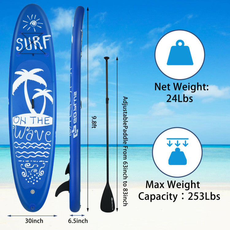 Portable and Lightweight Inflatable and Adjustable Stand-Up Paddle Board with SUP Package