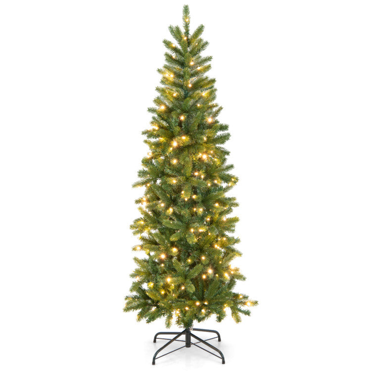 Realistic Pencil Christmas Tree with  180 Dual-color LED lights