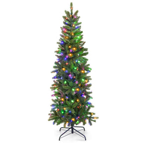 Realistic Pencil Christmas Tree with  180 Dual-color LED lights