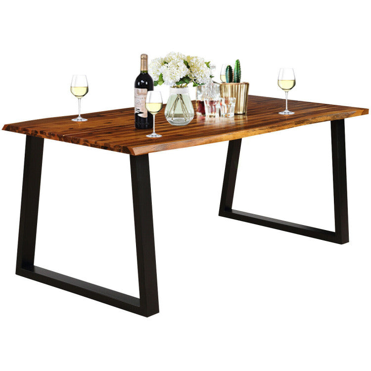 Rectangular Acacia Wood Dining Table for Outdoor Picnic and Party