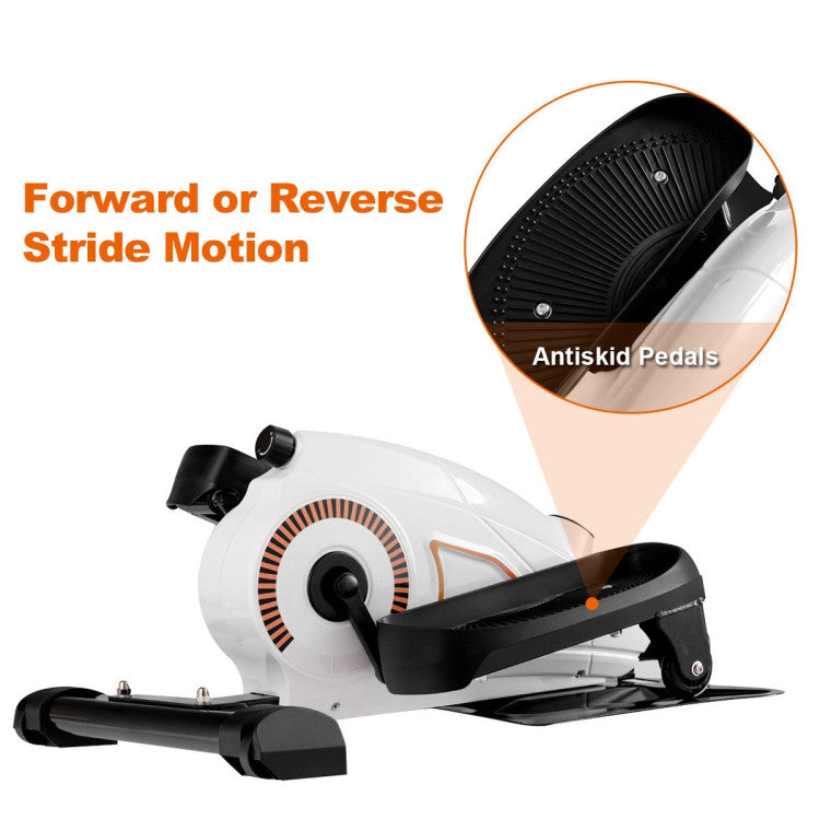 Resistance Adjustable Mini Silent Elliptical Stepper Machine with LCD Monitor