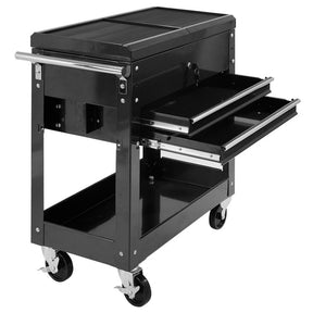 Rolling Mechanics Tool Cart Utility Storage Cabinet Organizer with 2 Drawers and Wheels