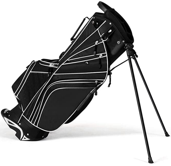 Stand Bag, Golf Club Bag with 6 Way Organizer Divider Top, 7 Zippered Pockets Including Cooler Bag & Waterproof Pockets