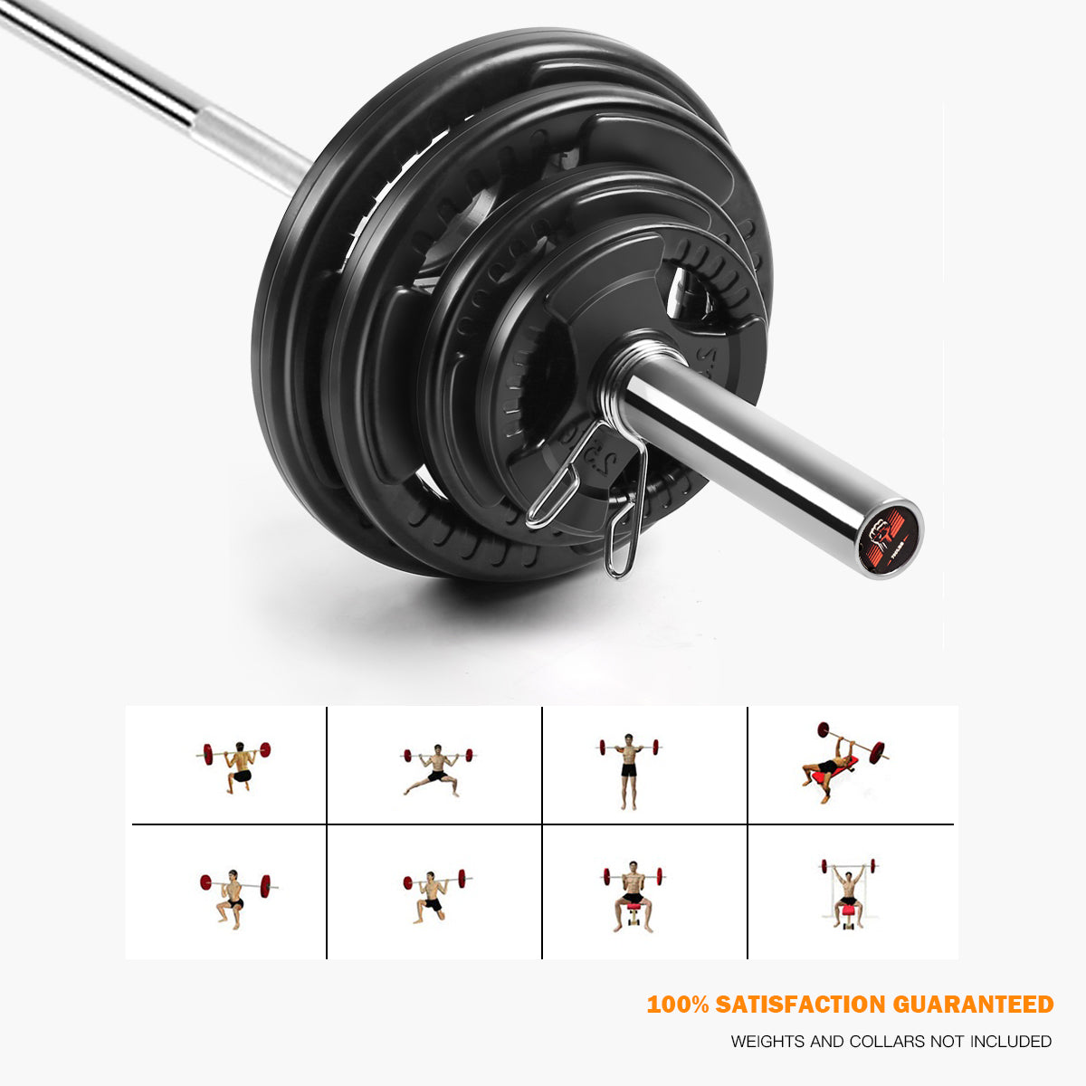 2.2m Olympic Weight Straight Bar for Home Gym