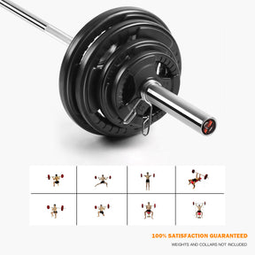 2.2m Olympic Weight Straight Bar for Home Gym