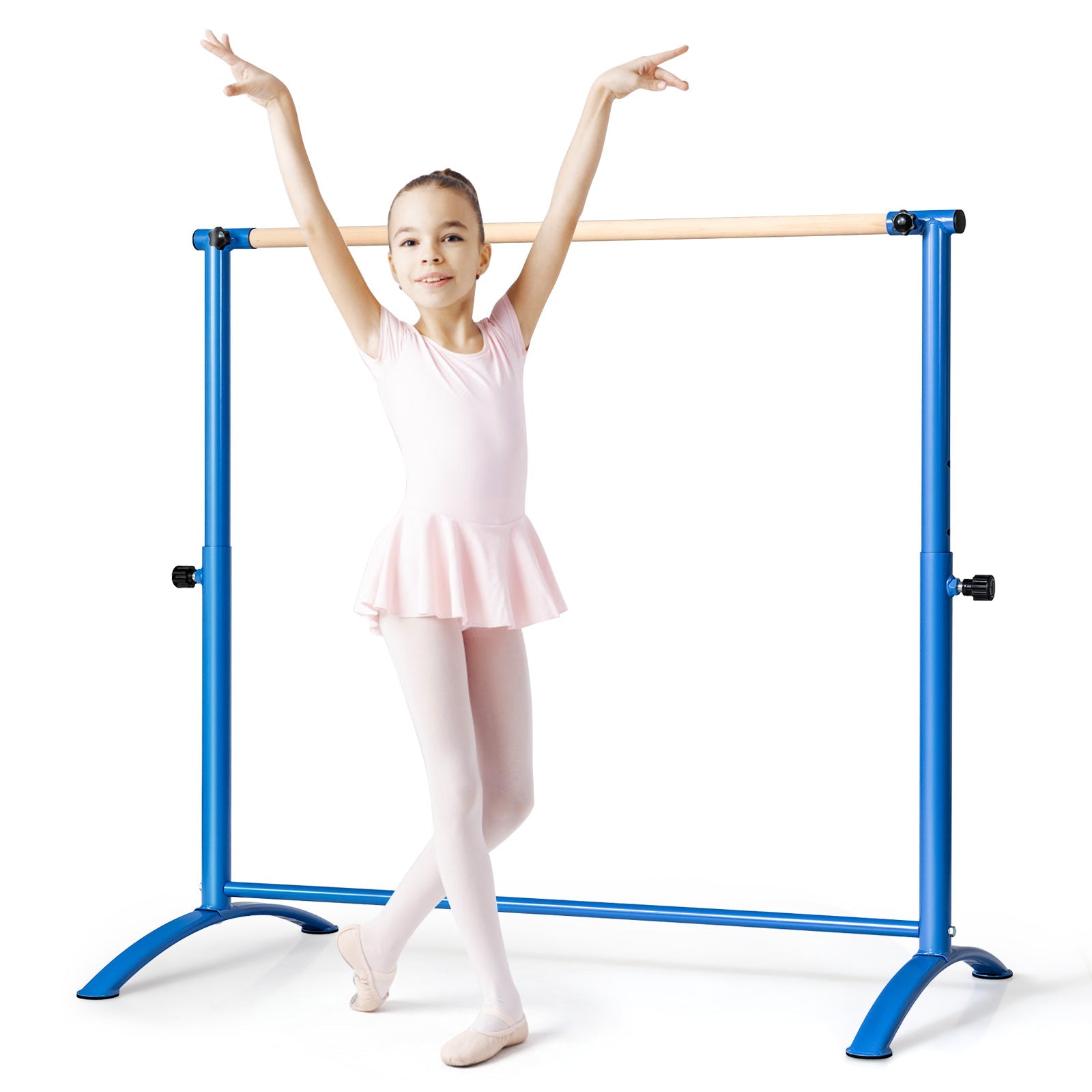 130 cm Ballet Barre Bar, Freestanding Dancing Bar W/ 4-Position Adjustable Height