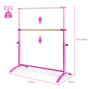 130 cm Ballet Barre Bar, Freestanding Exquisite Beech Wood Dancing Bar