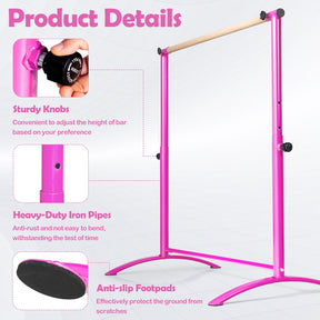 130 cm Ballet Barre Bar, Freestanding Exquisite Beech Wood Dancing Bar