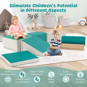 BABY JOY Kids Crawl & Climb Foam Play Set, 7-Piece