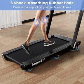 Electric Running Machine with LED Display & Workout APP for Home