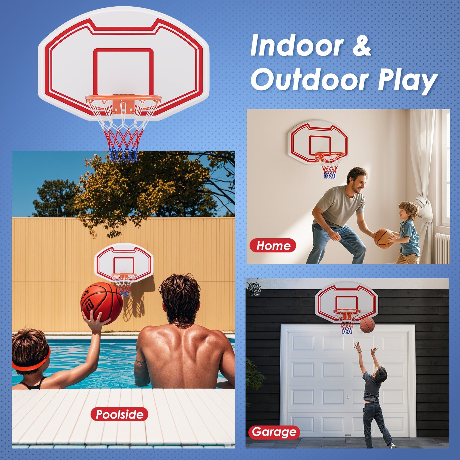 Large Wall Mounted Basketball Hoop