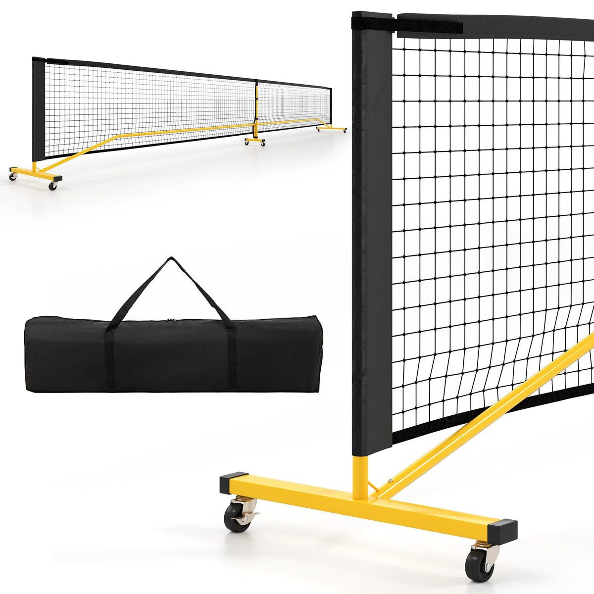 Portable Pickleball Net, 6.75m Regulation Size Pickle Ball Net System