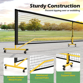 Portable Pickleball Net, 6.75m Regulation Size Pickle Ball Net System