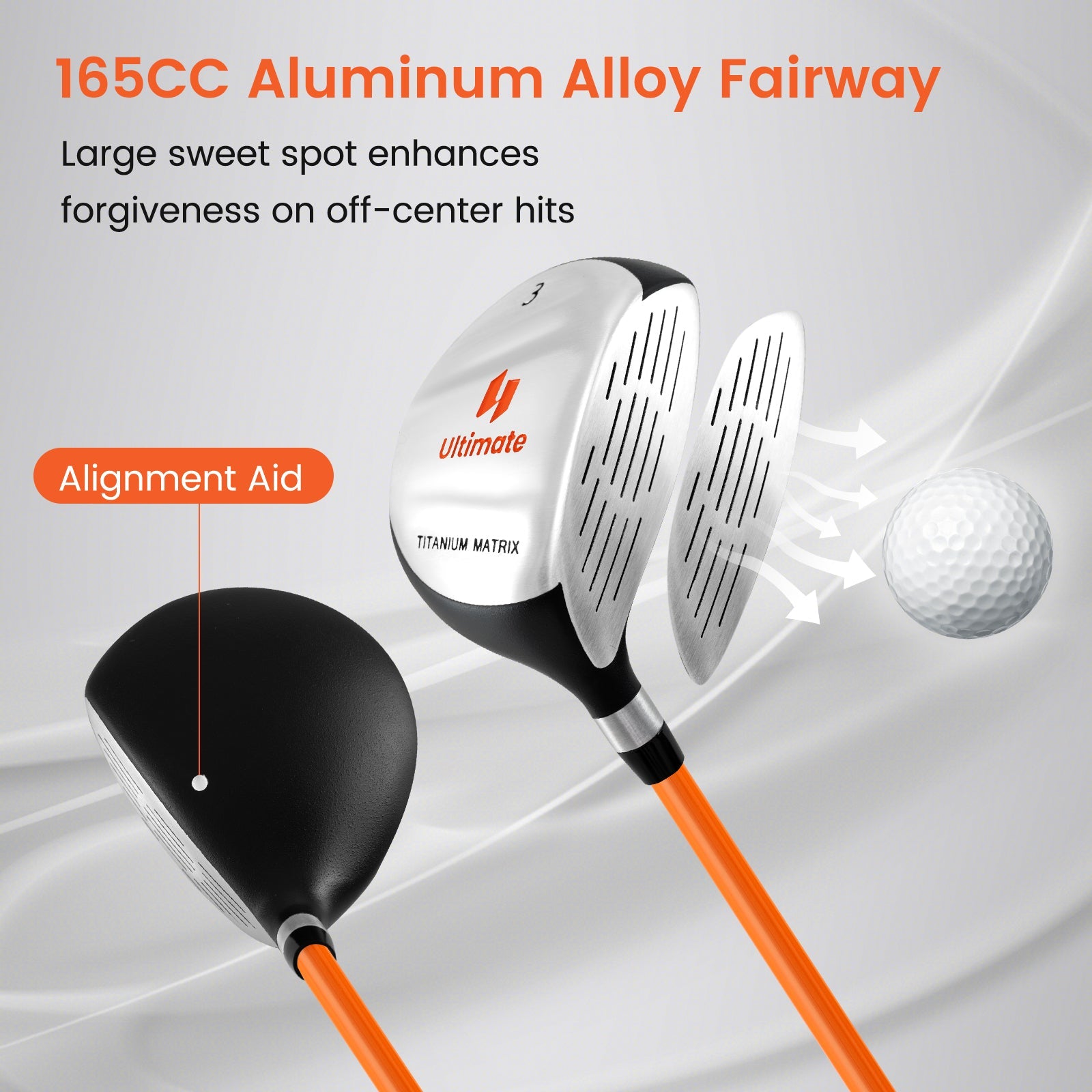 Kids Complete Golf Clubs Set, Right Handed Golf Club Set for Boys & Girls Aged 8-10 Years