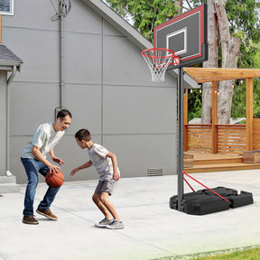 Portable Basketball Hoop with with 110cm Shatterproof Backboard and Wheels