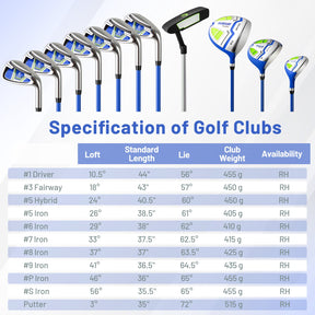 15-Piece Complete Golf Equipment Set