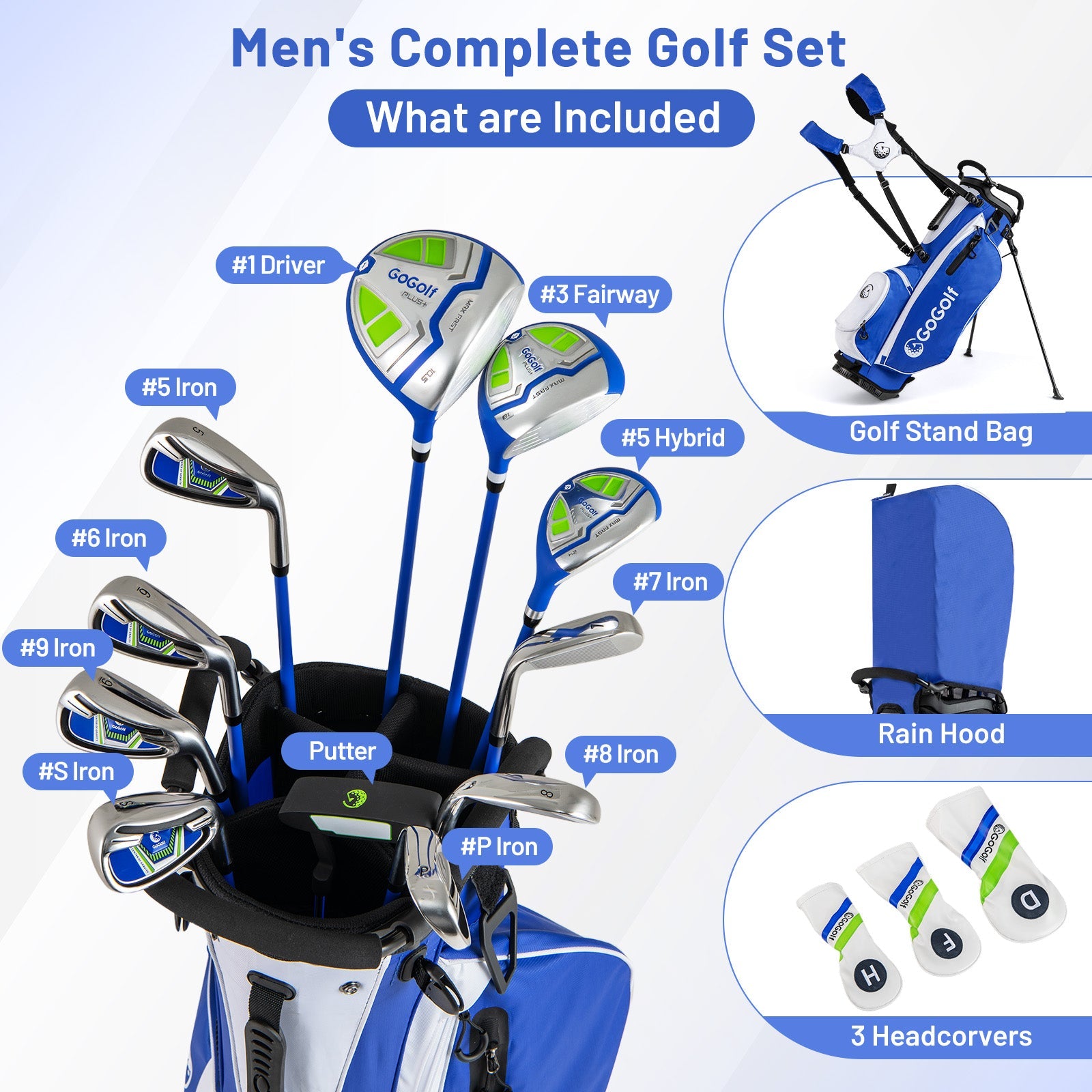 15-Piece Complete Golf Equipment Set