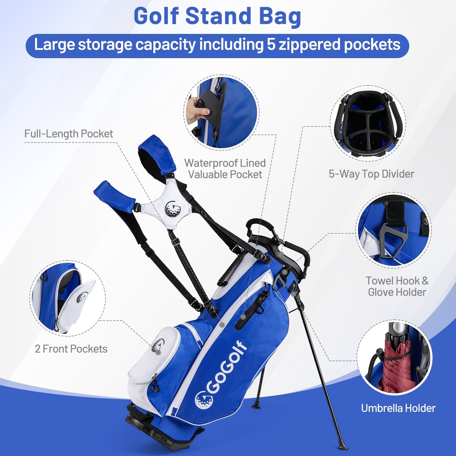 15-Piece Complete Golf Equipment Set