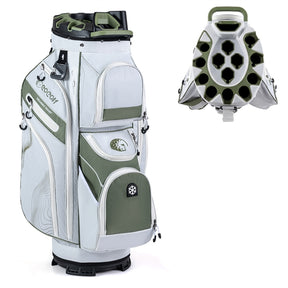 Hikidspace Golf Cart Bag, Molded Lock Top Golf Bag w/14-Way Full Length Dividers