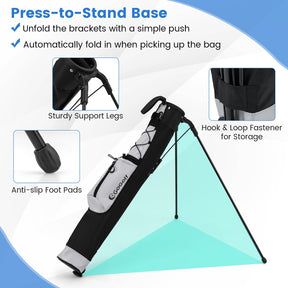 Lightweight Golf Stand Bag, Pitch n Putt Golf Bag for The Driving Range