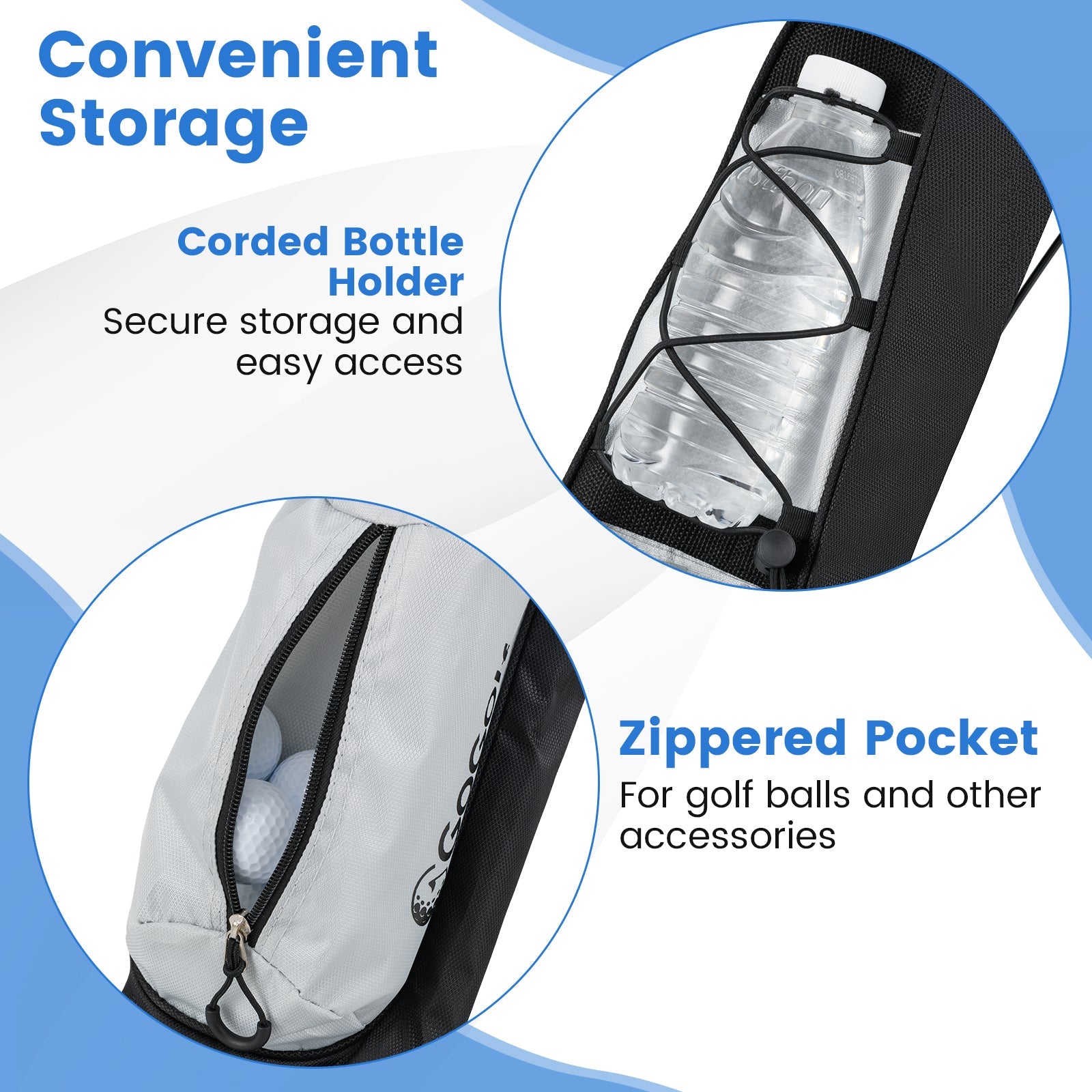 Lightweight Golf Stand Bag, Pitch n Putt Golf Bag for The Driving Range