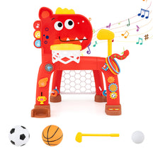 Dinosaur Toddler Basketball Hoop & Soccer Ball Activity Center