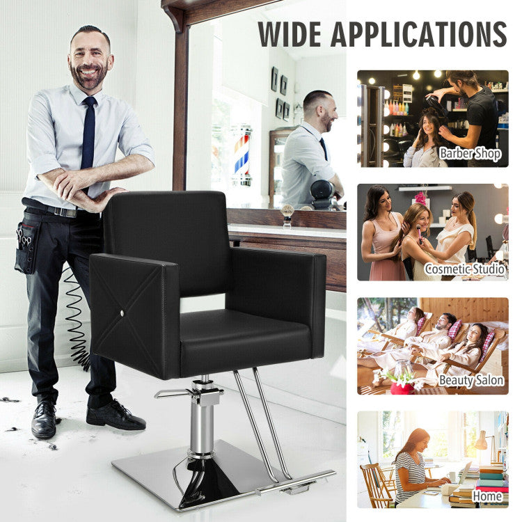 Salon Chair for Hair Stylists with Adjustable Swivel for Barbershops, Beauty Salon
