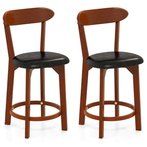 Set of 2 Modern Armless Upholstered Cushioned Seat Island Dining Chairs for Kitchen