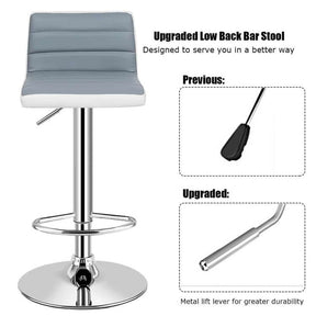 Set of 2 360-Degree Swivel Adjustable Heights Bar stool for Bar and Kitchen