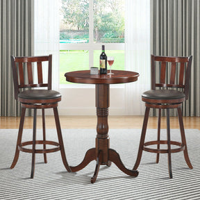 Set of 2 Bar Stools Counter Height Dining Chair 360 Degree Swivel Barstool Set with Cushion