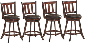Set of 2 Bar Stools Counter Height Dining Chair 360 Degree Swivel Barstool Set with Cushion