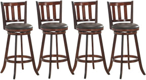 Set of 2 Bar Stools Counter Height Dining Chair 360 Degree Swivel Barstool Set with Cushion