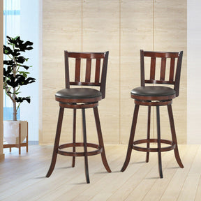 Set of 2 Bar Stools Counter Height Dining Chair 360 Degree Swivel Barstool Set with Cushion