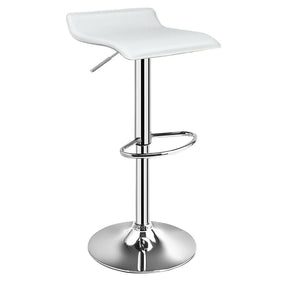 Modern Swivel Bar Stools Set of 2, Adjustable Height PU Leather Backless Counter Stools Kitchen Dining Chairs for Home, Restaurant, Bar