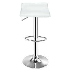 Modern Swivel Bar Stools Set of 2, Adjustable Height PU Leather Backless Counter Stools Kitchen Dining Chairs for Home, Restaurant, Bar